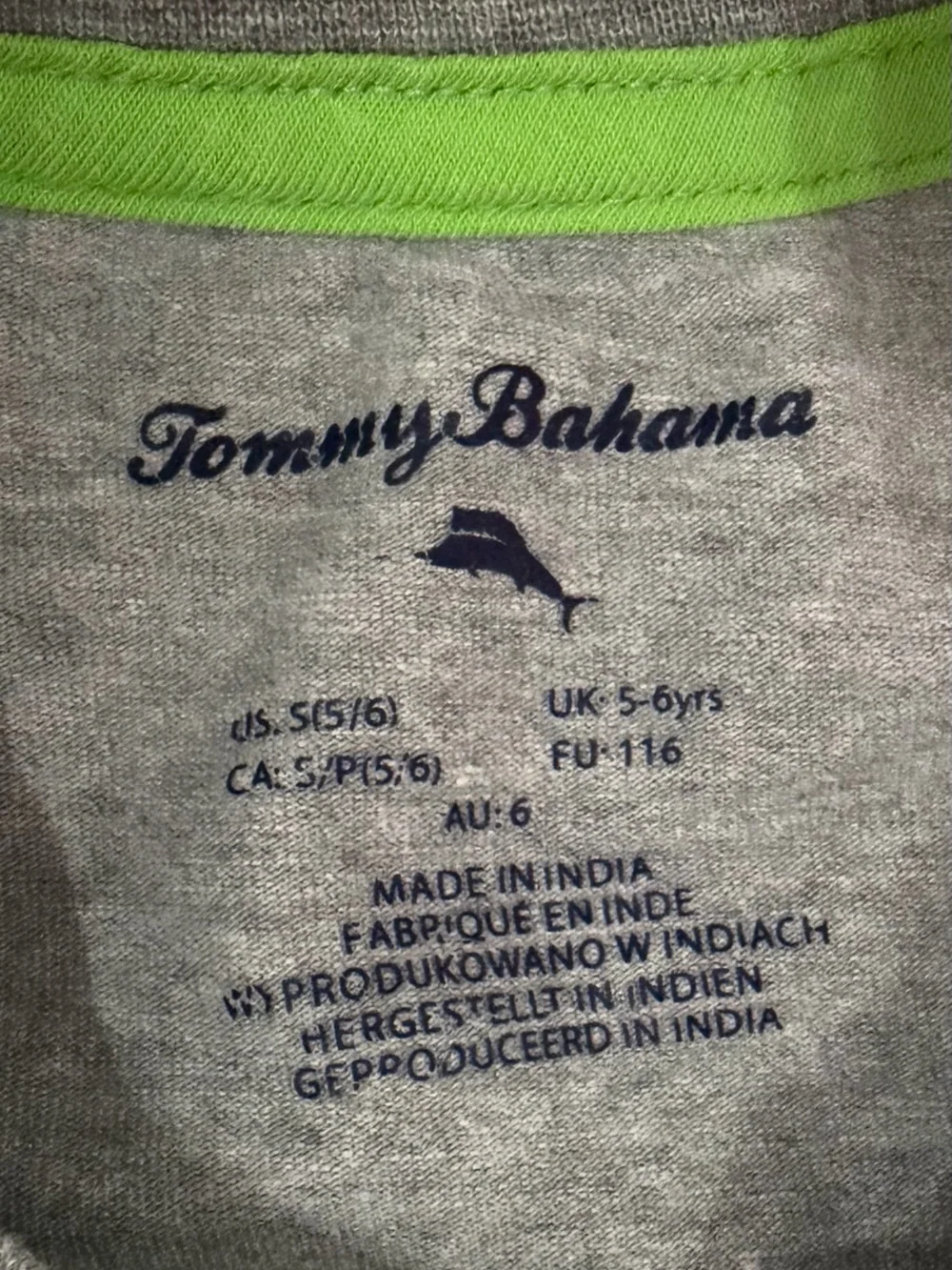 Tommy Bahama Skeleton Flying V Guitar Rock N Roll T-Shirt Kids 5T 6